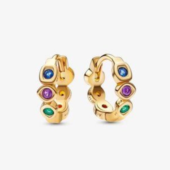 Pandora Marvel The Avengers Infinity Stones Hoop Earrings - Picture 1 of 3